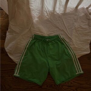 Green Adidas Athletic Men Shorts